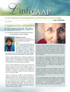 L`infoCAAP, avril 2015 - CAAP Mauricie et Centre-du