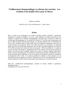 Vieillissement démographique et réforme des retraites. Les résultats