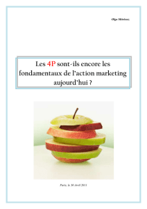 Les 4P sont-ils encore les fondamentaux de l`action marketing