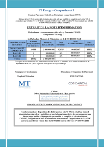 Extrait de la note d`information FT ENERGY