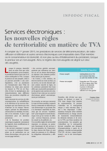 les nouvelles règles de territorialité en matière de TVA