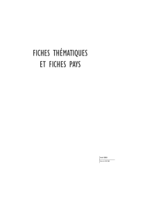 fiches thématiques et fiches pays