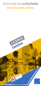 Licence Gestion - Université de La Rochelle