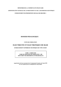 Electricité et électronique de base