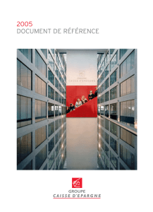 Document de référence Groupe Caisse d`Epargne