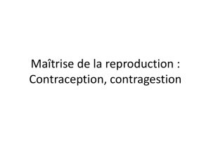 Contraception, contragestion