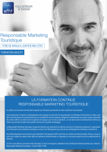 Responsable Marketing Touristique
