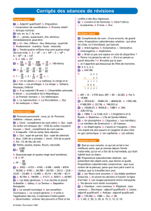 Corrigés des séances de révisions