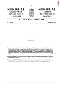 Règlement du Gouvernement en Conseil du 23 décembre 2014