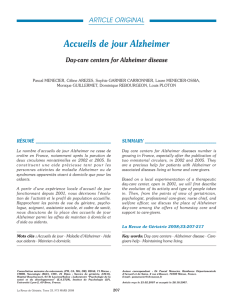 Accueils de jour Alzheimer
