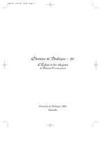 Chemins de Dialogue – 20 - Institut Catholique de la Méditerranée