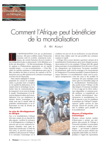 Comment l`Afrique peut bénéficier de la mondialisation