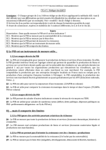 I) Le PIB est un instrument de mesure utile&hellip; II) &hellip; mais il comporte