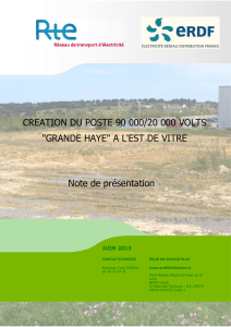 CREATION DU POSTE 90 000/20 000 VOLTS