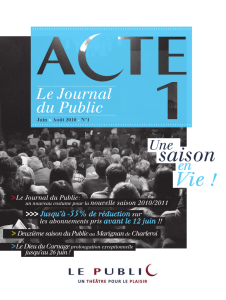 Acte1 - Théâtre Le Public