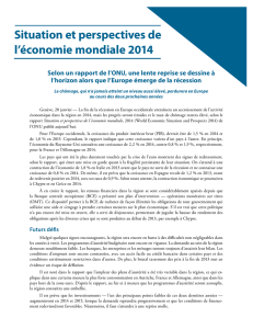 Situation et perspectives de l`économie mondiale 2014