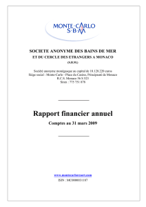 Rapport financier annuel - Monte