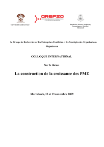 La construction de la croissance des PME