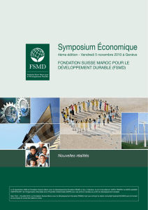 Symposium &Eacute;conomique - Fondation Suisse Maroc pour le