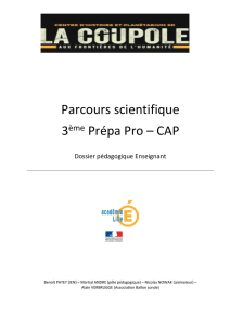 Parcours scientifique 3ème Prépa Pro – CAP