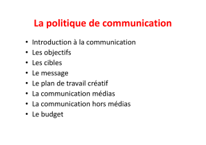 La politique de communication
