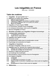 Les inégalités en France