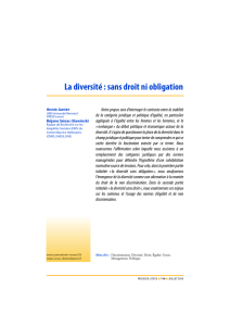 La diversité : sans droit ni obligation - OFCE