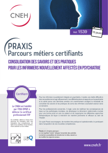 consolidation des savoirs et des pratiques pour les infirmiers