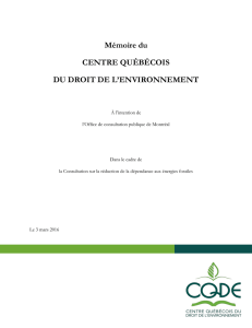 Centre Québécois du droit à l`environnement