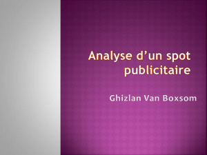 Analyse d`un spot publicitaire