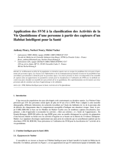 Application des SVM à la classification des Activités