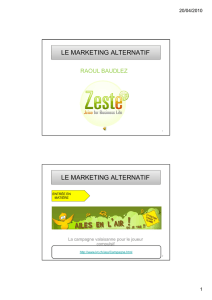 le marketing alternatif le marketing alternatif