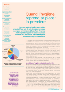 Quand l hygiene reprend sa place : la première