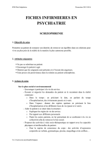 fiches infirmieres en psychiatrie schizophrenie - IFSI - Pitié