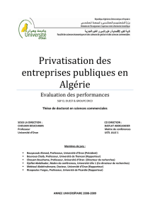 Privatisation des entreprises publiques en Algérie