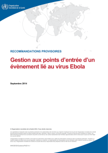 Gestion aux points d`entrée d`un évènement lié au virus Ebola