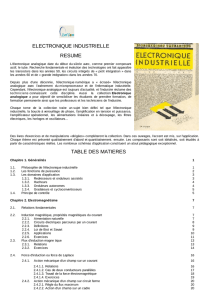 electronique industrielle resume table des matieres