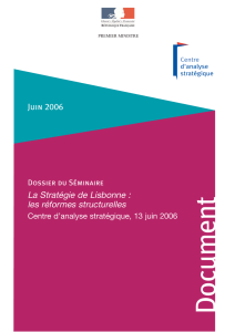 La Stratégie de Lisbonne : les réformes structurelles