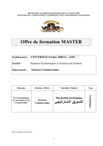 Marketing Stratégique - Université Ferhat Abbas