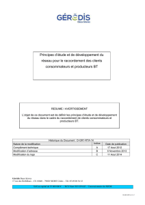 Principes d`étude et de développement du réseau pour le