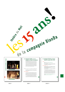 Les 15 ans de la compagnie Blonba, théâtre du Mali