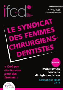 LE SYNDICAT DES FEMMES CHIRURGIENS- DENTISTES