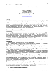 Les sources de la croissance économique en Algérie RACHED