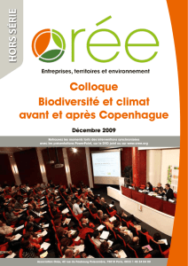 Colloque Biodiversité et climat avant et après