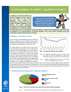 La dette publique du Québec