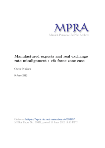 Manufactured exports and real exchange rate misalignment : cfa