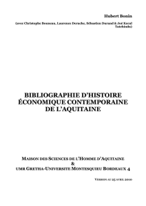 Hubert Bonin, Bibliographie d`histoire économique contemporaine