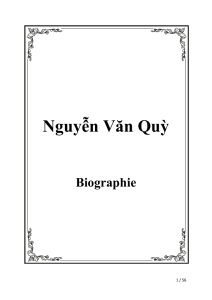 Nguyễn Văn Quỳ - Notes de Voyage