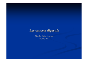 Cancer de l`œsophage I