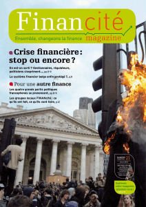 Crise financière : stop ou encore ?